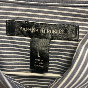 Banana Republic boxy crop button down